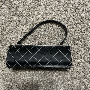 Little Black Purse 8” long‎ 4” high 3”wide Clutch Party Wedding Event Cocktail